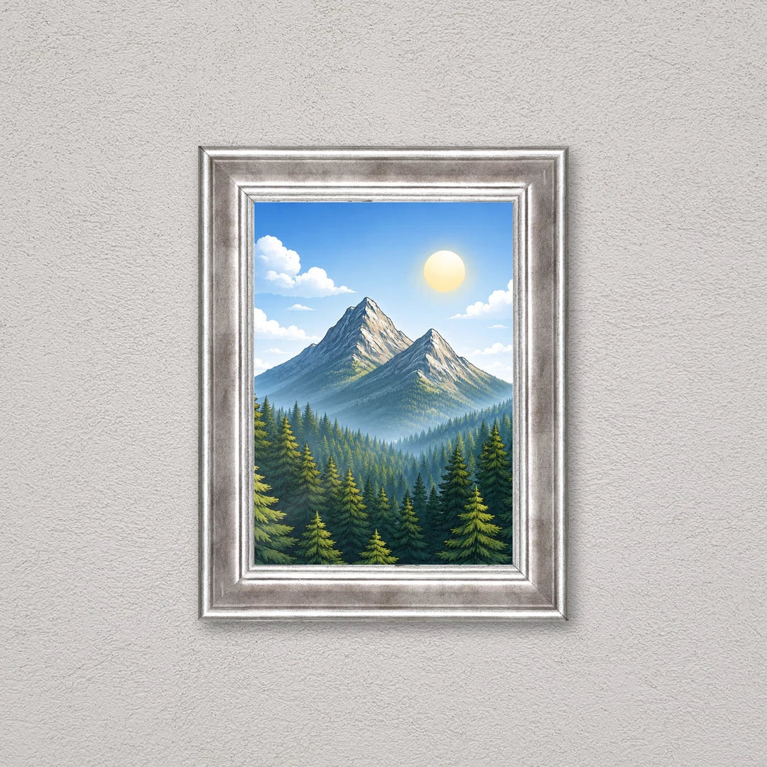 Il kit cornice completa 13×18 cm a parete, con una fotografia di esempio dentro