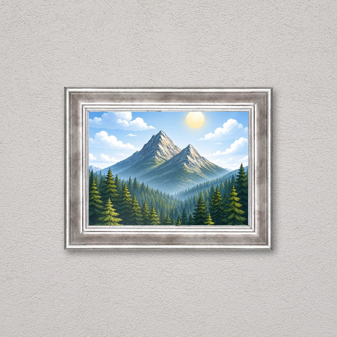 Il kit cornice completa 13×18 cm a parete di traverso, con una fotografia di esempio dentro