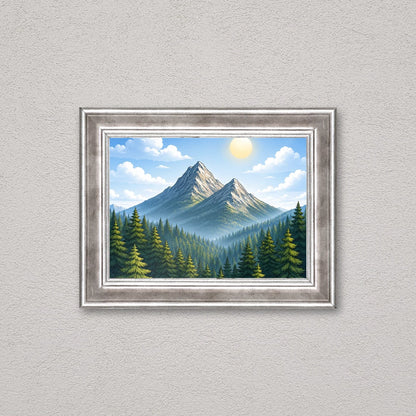 Il kit cornice completa 13×18 cm a parete di traverso, con una fotografia di esempio dentro