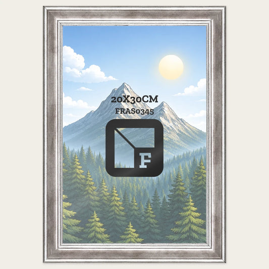 Kit Cornice Completa 20x30 cm — Argento Lucido