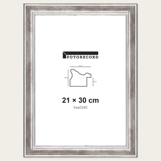 Kit Cornice Completa 21x30 cm — Argento Lucido | fras0345