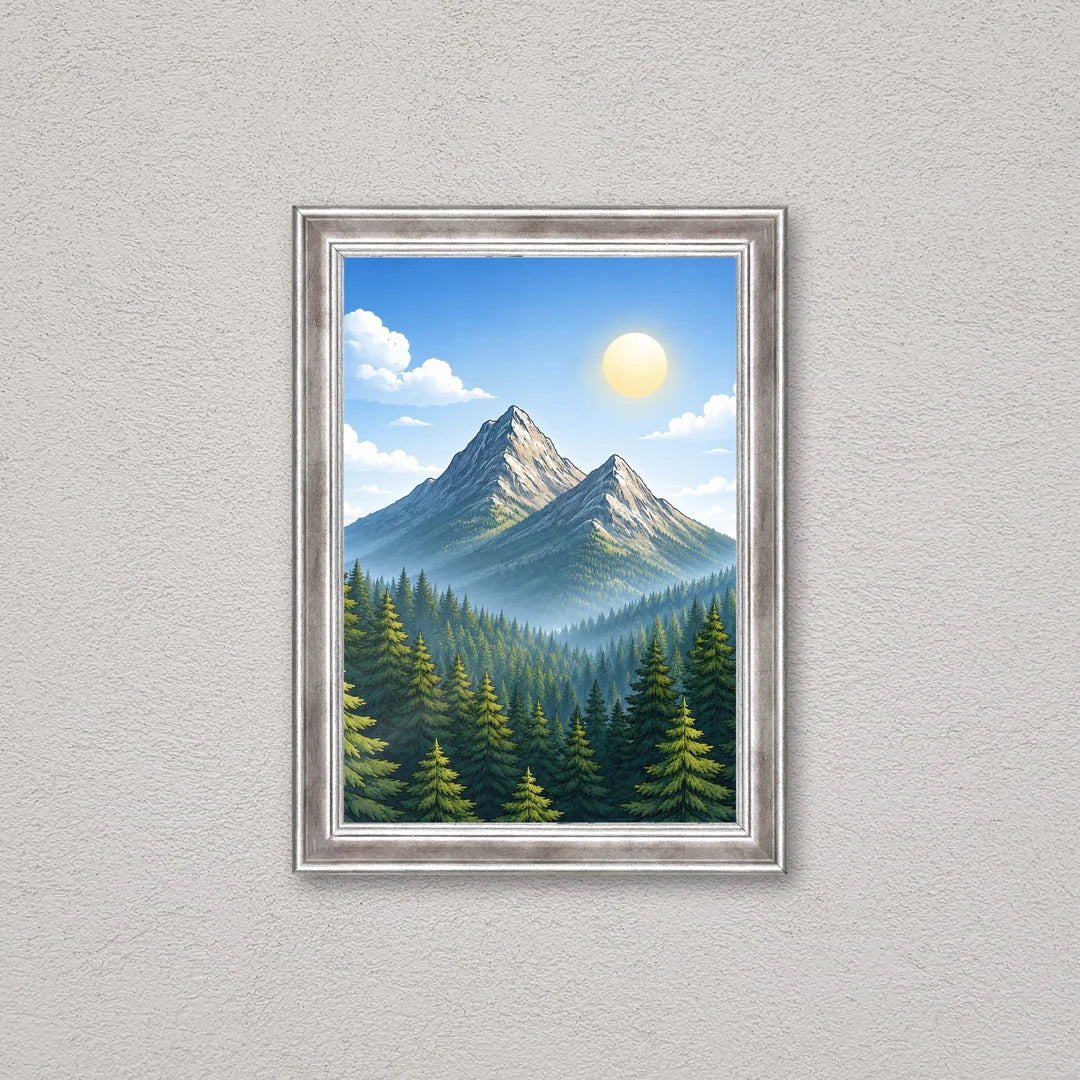 Il kit cornice completa 21×30 cm a parete, con una fotografia di esempio dentro