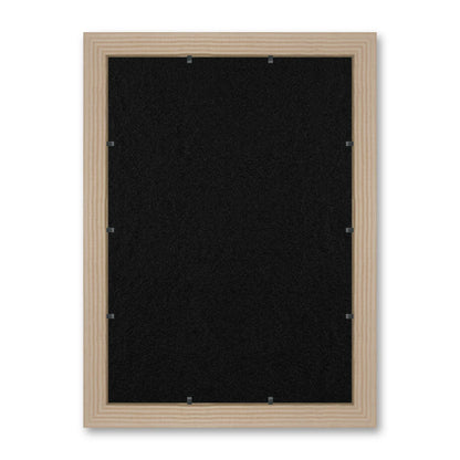 Il retro del kit cornice completa: il pannello in MDF montato nella battuta