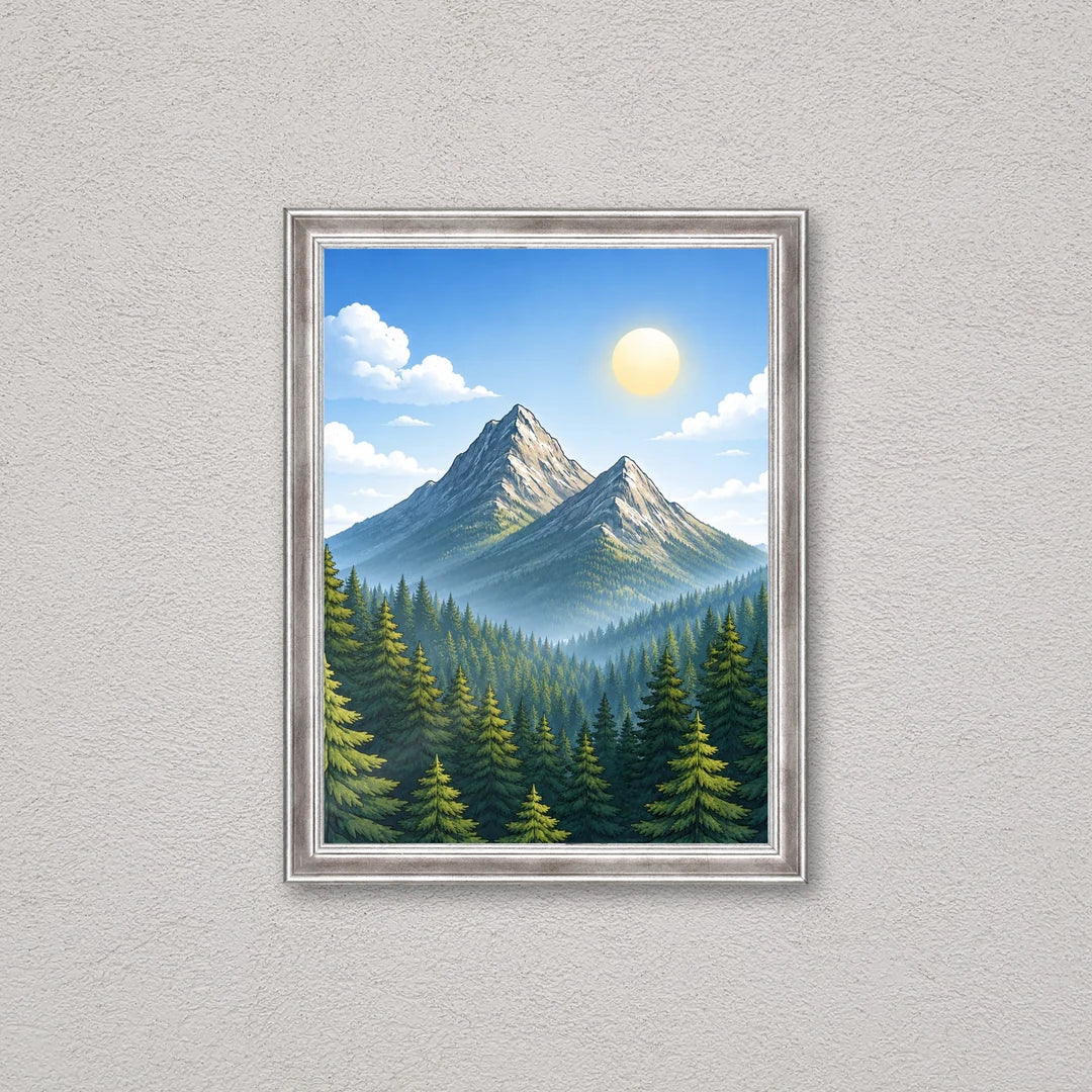 Il kit cornice completa 30×40 cm a parete, con una fotografia di esempio dentro