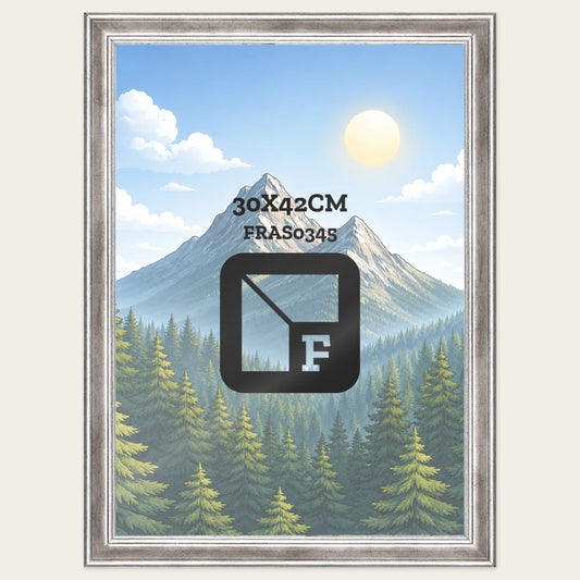 Kit Cornice Completa 30x42 cm — Argento Lucido