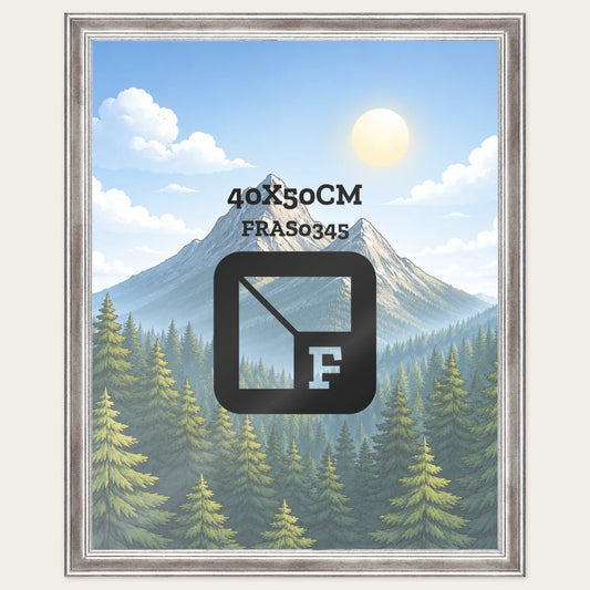 Kit Cornice Completa 40x50 cm — Argento Lucido