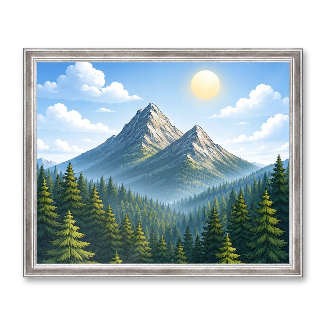 Il kit cornice completa 40×50 cm di traverso con una fotografia di esempio dentro