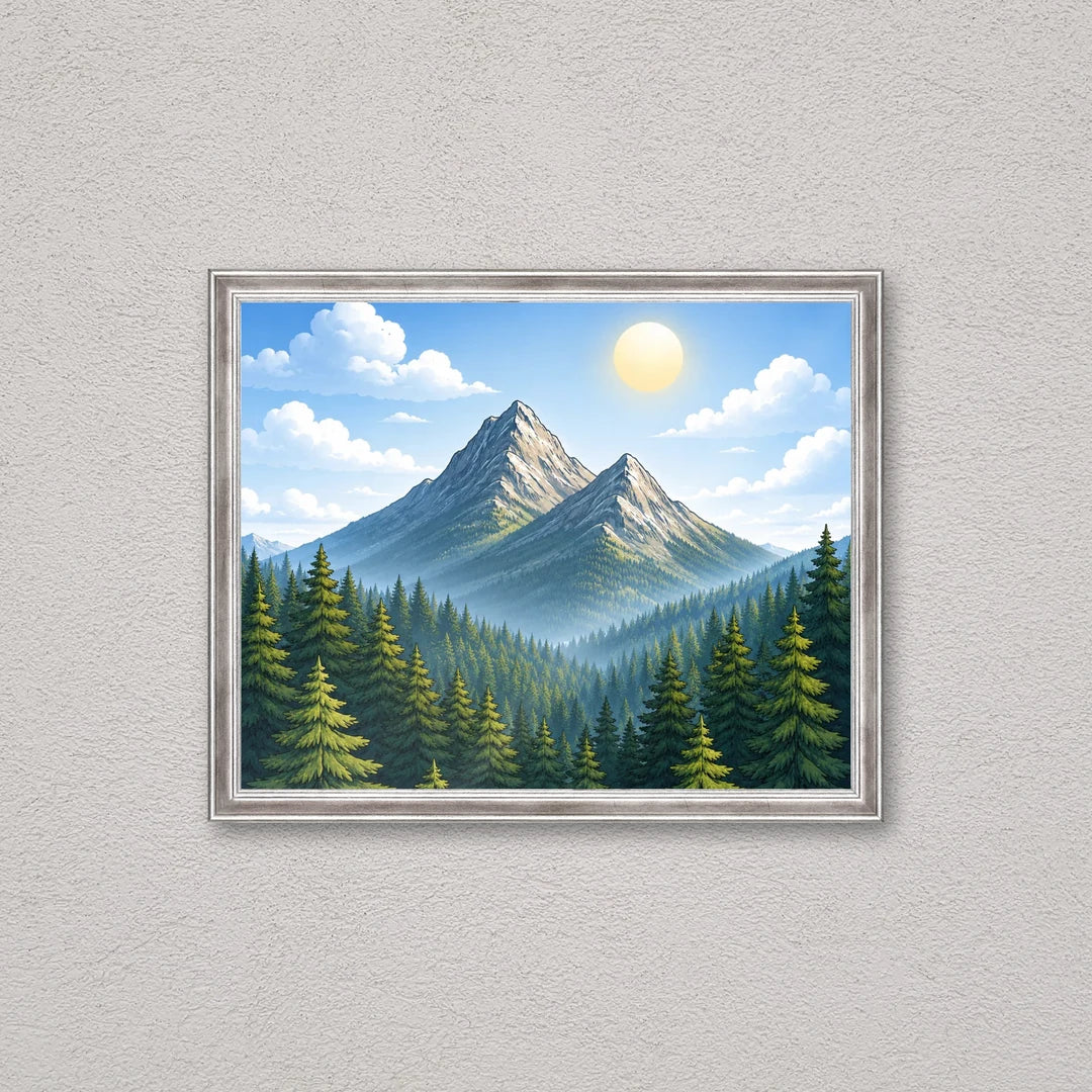 Il kit cornice completa 40×50 cm a parete di traverso, con una fotografia di esempio dentro