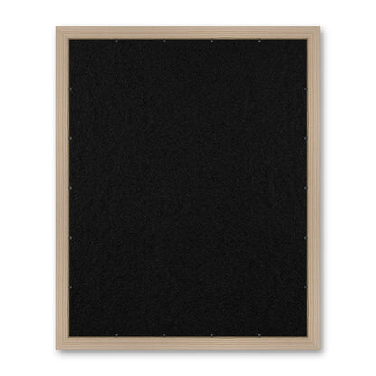 Il retro del kit cornice completa: il pannello in MDF montato nella battuta