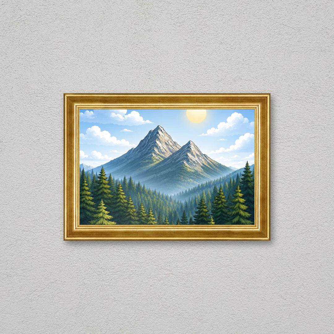 Il kit cornice completa 20×30 cm a parete di traverso, con una fotografia di esempio dentro