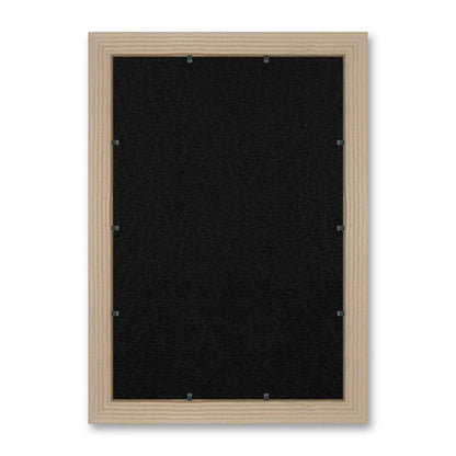 Il retro del kit cornice completa: il pannello in MDF montato nella battuta