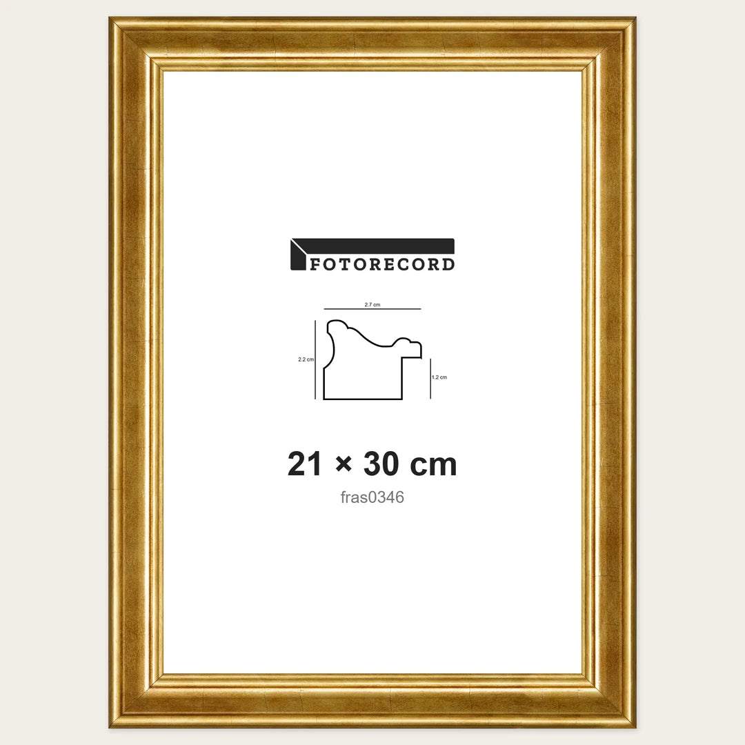 Kit Cornice Completa 21x30 cm — Oro Lucido | fras0346