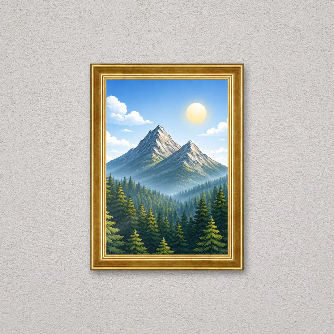 Il kit cornice completa 21×30 cm a parete, con una fotografia di esempio dentro