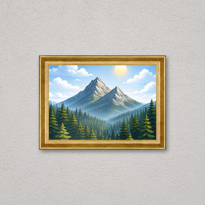 Il kit cornice completa 21×30 cm a parete di traverso, con una fotografia di esempio dentro