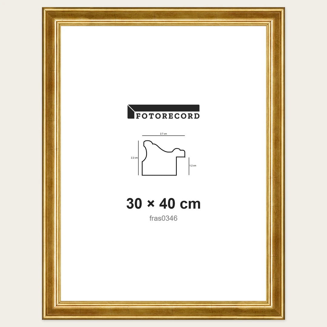 Kit Cornice Completa 30x40 cm — Oro Lucido | fras0346