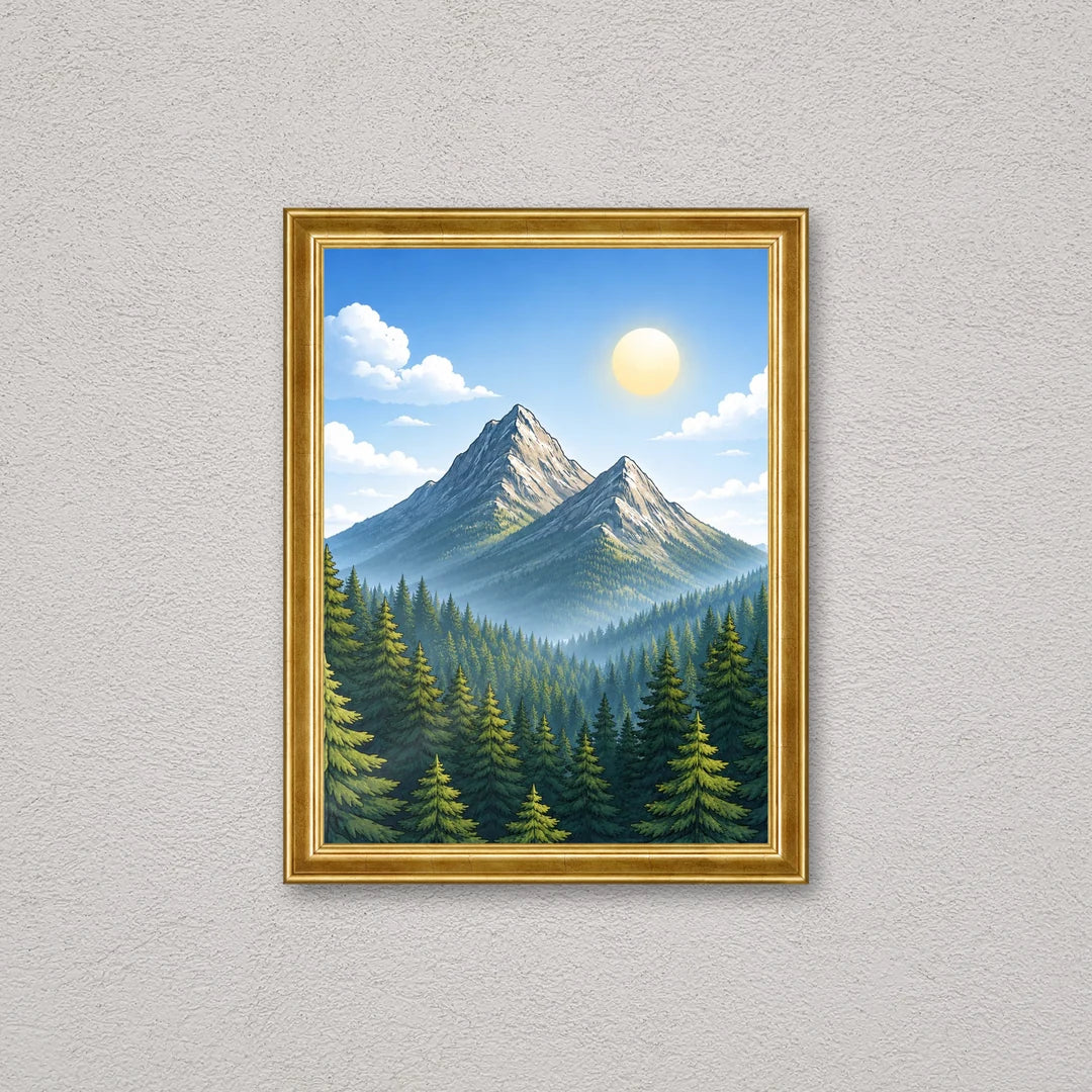 Il kit cornice completa 30×40 cm a parete, con una fotografia di esempio dentro