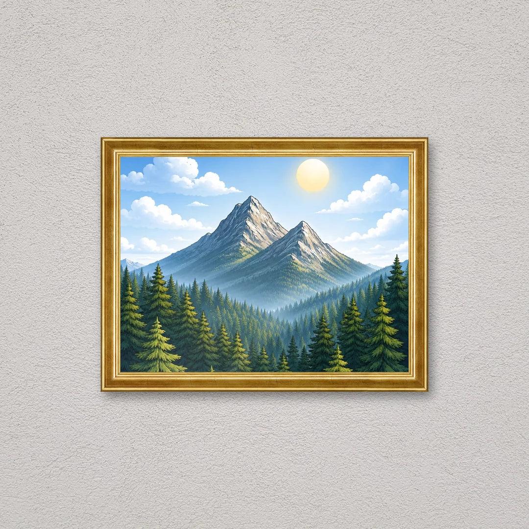 Il kit cornice completa 30×40 cm a parete di traverso, con una fotografia di esempio dentro