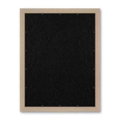 Il retro del kit cornice completa: il pannello in MDF montato nella battuta