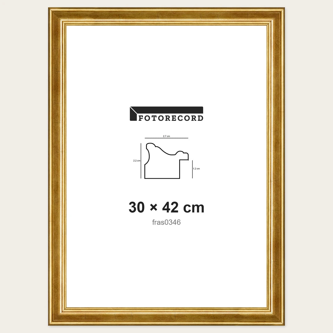Kit Cornice Completa 30x42 cm — Oro Lucido | fras0346
