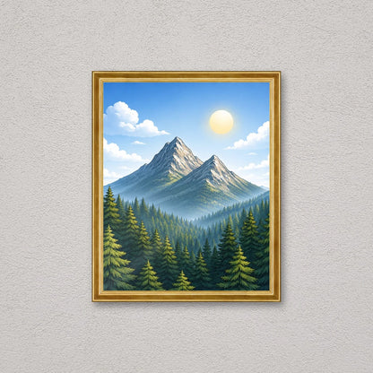 Il kit cornice completa 40×50 cm a parete, con una fotografia di esempio dentro