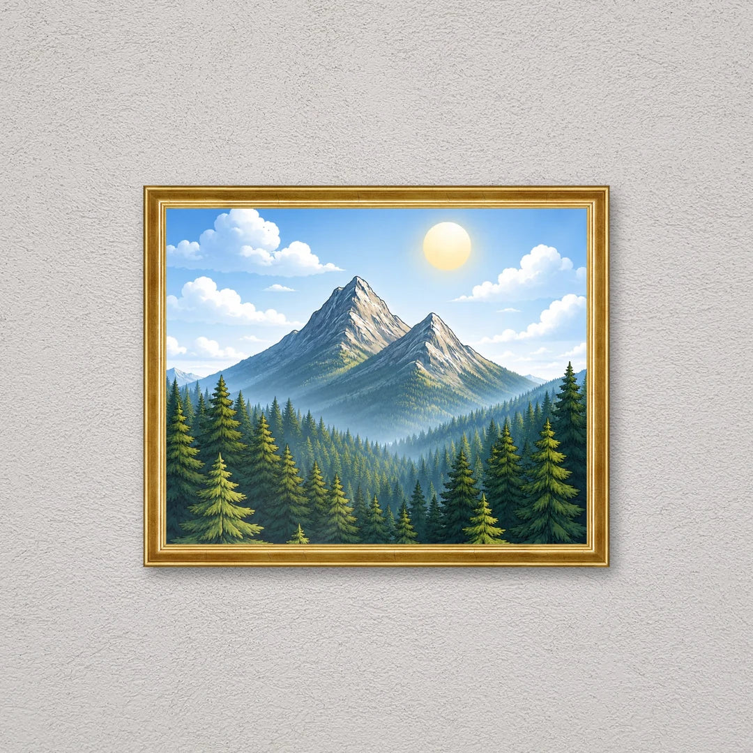 Il kit cornice completa 40×50 cm a parete di traverso, con una fotografia di esempio dentro