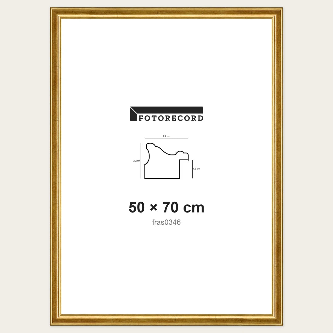 Kit Cornice Completa 50x70 cm — Oro Lucido | fras0346