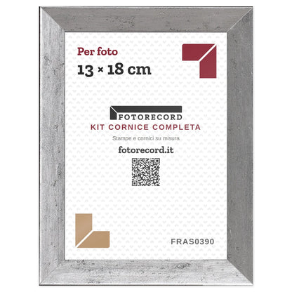 Il kit cornice completa 13×18 cm col foglio segnaposto Fotorecord: al suo posto va la tua foto