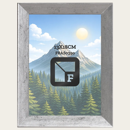 Kit Cornice Completa 13x18 cm — Argento Satinato, lavorazione sagomata