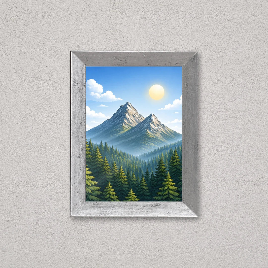 Il kit cornice completa 13×18 cm a parete, con una fotografia di esempio dentro