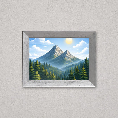 Il kit cornice completa 13×18 cm a parete di traverso, con una fotografia di esempio dentro