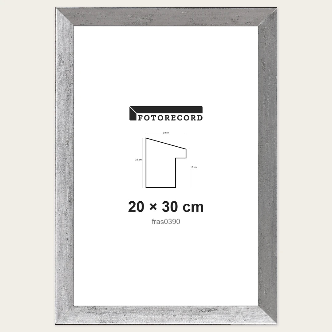 Kit Cornice Completa 20x30 cm — Argento Satinato | fras0390