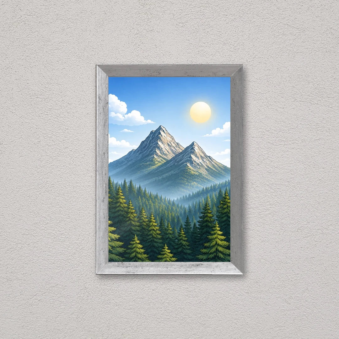 Il kit cornice completa 20×30 cm a parete, con una fotografia di esempio dentro