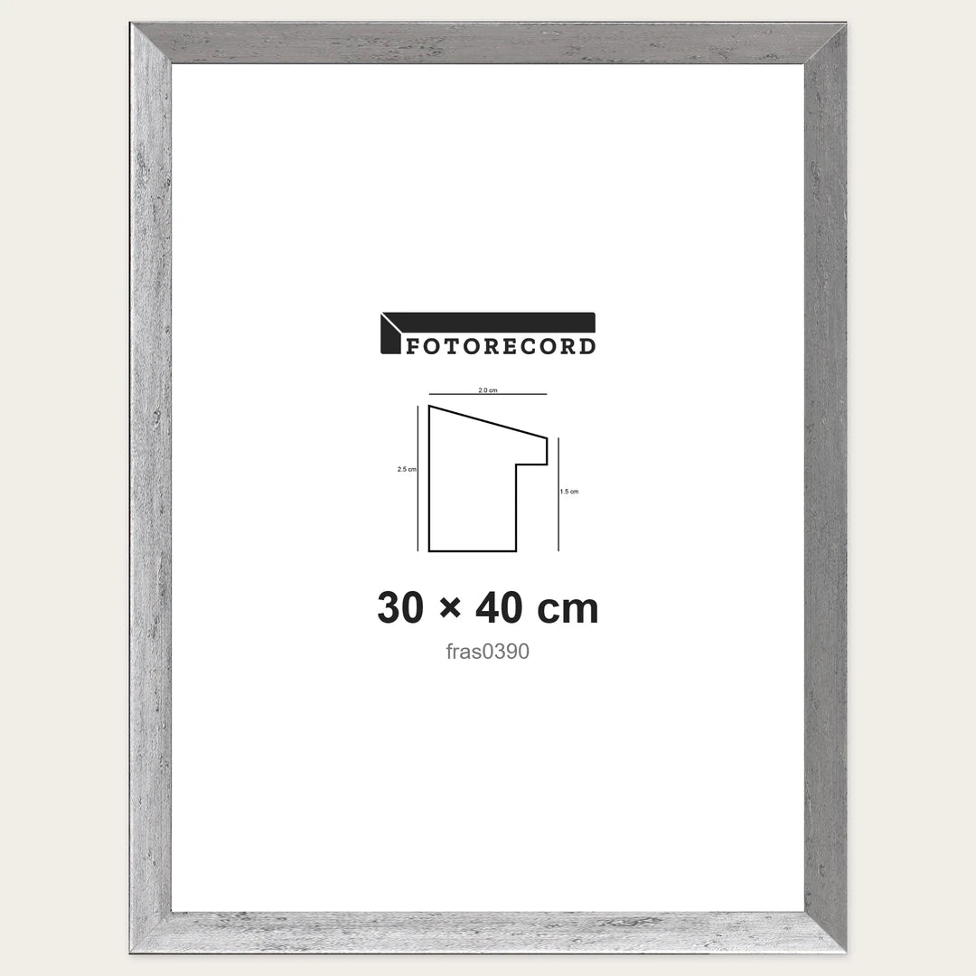 Kit Cornice Completa 30x40 cm — Argento Satinato | fras0390