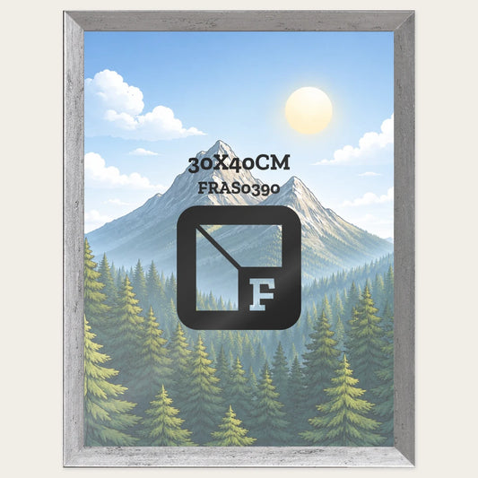 Kit Cornice Completa 30x40 cm — Argento Satinato, lavorazione sagomata