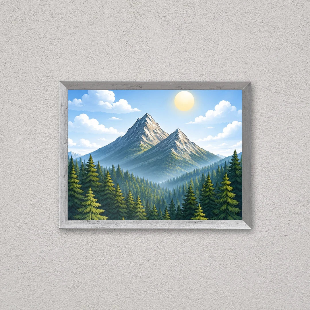 Il kit cornice completa 30×40 cm a parete di traverso, con una fotografia di esempio dentro