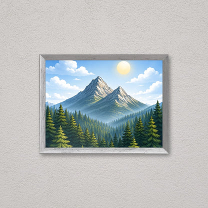 Il kit cornice completa 30×40 cm a parete di traverso, con una fotografia di esempio dentro