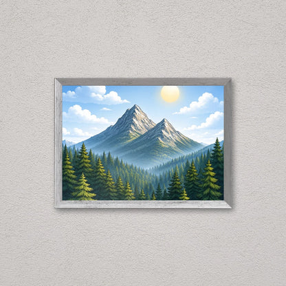 Il kit cornice completa 30×42 cm a parete di traverso, con una fotografia di esempio dentro