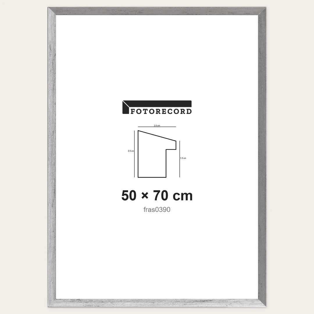 Kit Cornice Completa 50x70 cm — Argento Satinato | fras0390