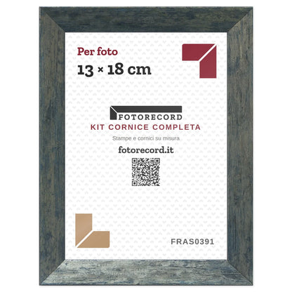 Il kit cornice completa 13×18 cm col foglio segnaposto Fotorecord: al suo posto va la tua foto