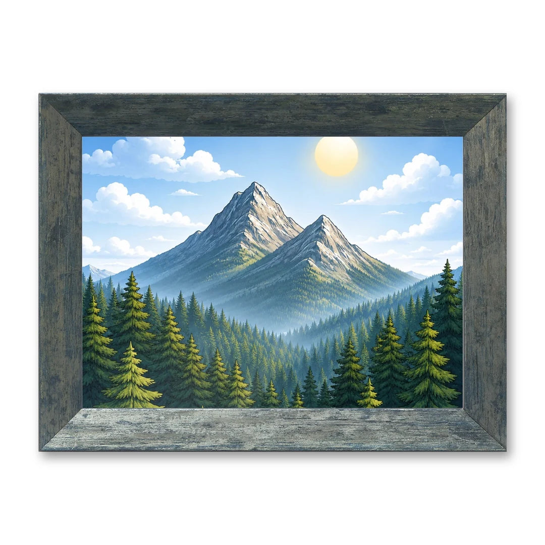 Il kit cornice completa 13×18 cm di traverso con una fotografia di esempio dentro