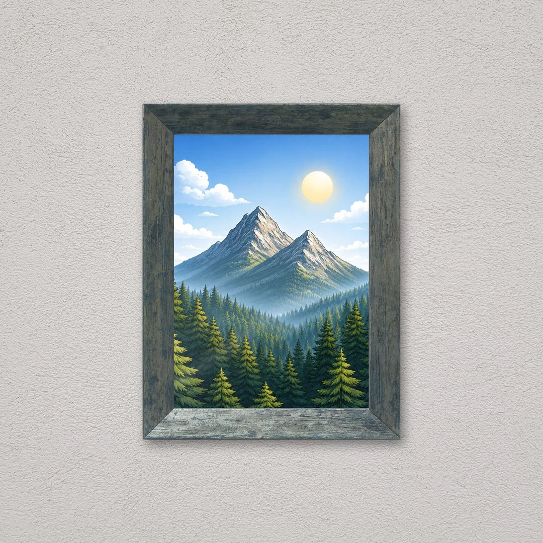 Il kit cornice completa 13×18 cm a parete, con una fotografia di esempio dentro