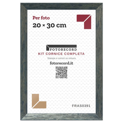 Il kit cornice completa 20×30 cm col foglio segnaposto Fotorecord: al suo posto va la tua foto