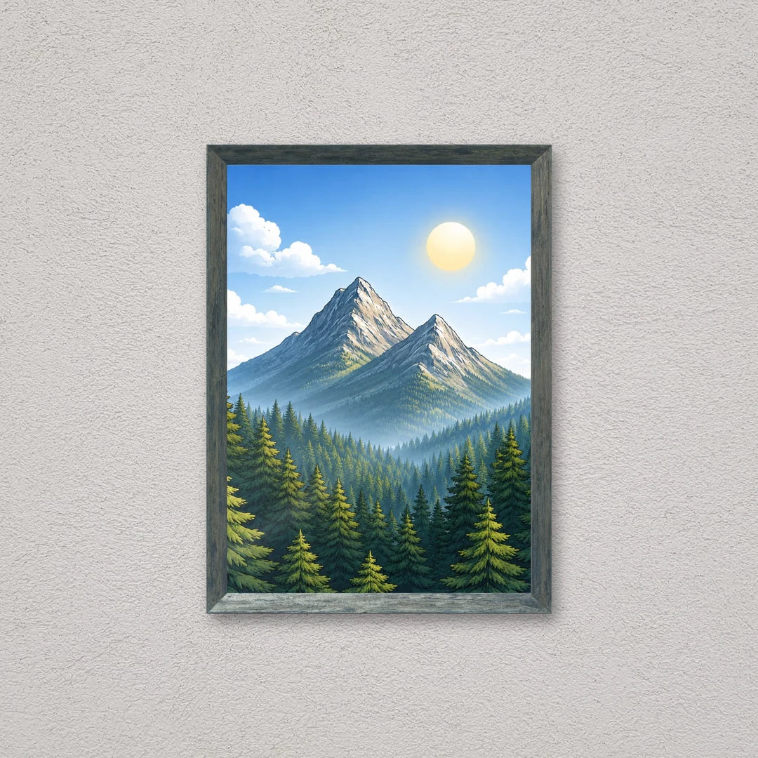 Il kit cornice completa 30×42 cm a parete, con una fotografia di esempio dentro