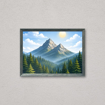Il kit cornice completa 30×42 cm a parete di traverso, con una fotografia di esempio dentro