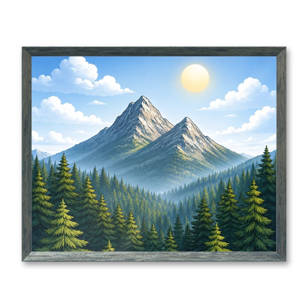 Il kit cornice completa 40×50 cm di traverso con una fotografia di esempio dentro