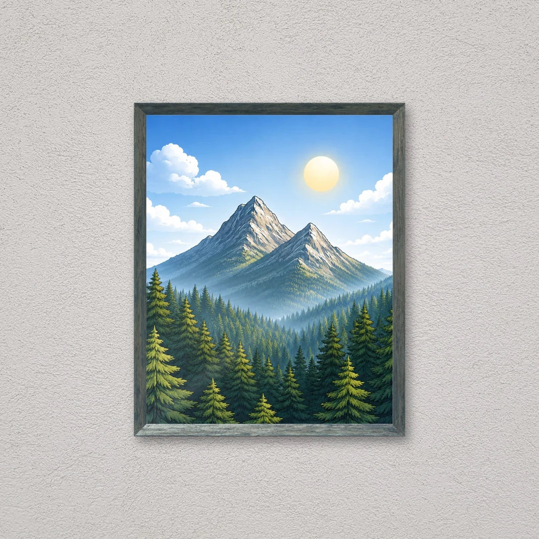 Il kit cornice completa 40×50 cm a parete, con una fotografia di esempio dentro