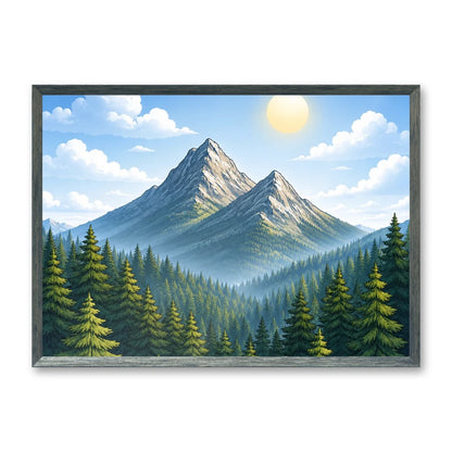 Il kit cornice completa 50×70 cm di traverso con una fotografia di esempio dentro