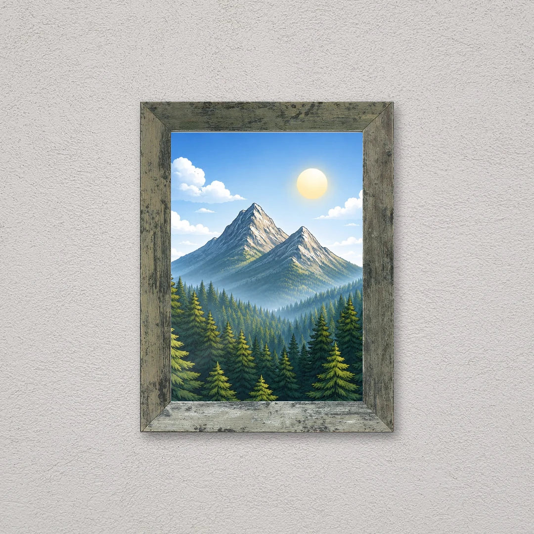 Il kit cornice completa 13×18 cm a parete, con una fotografia di esempio dentro