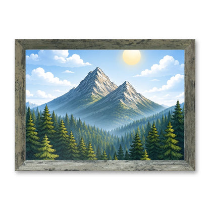 Il kit cornice completa 21×30 cm di traverso con una fotografia di esempio dentro