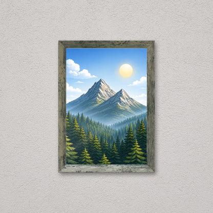 Il kit cornice completa 21×30 cm a parete, con una fotografia di esempio dentro